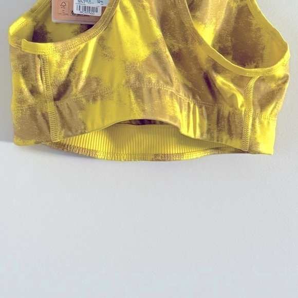 The North Face Printed Motivation Sports Bra, Acid Yellow Retro Dye Print, Small - Picture 8 of 8